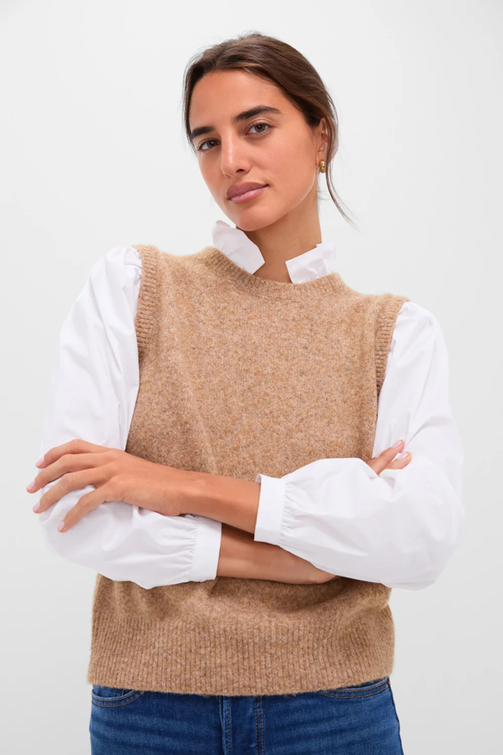 Navy Striped Ella Sweater Blouse | Tuckernuck (US)