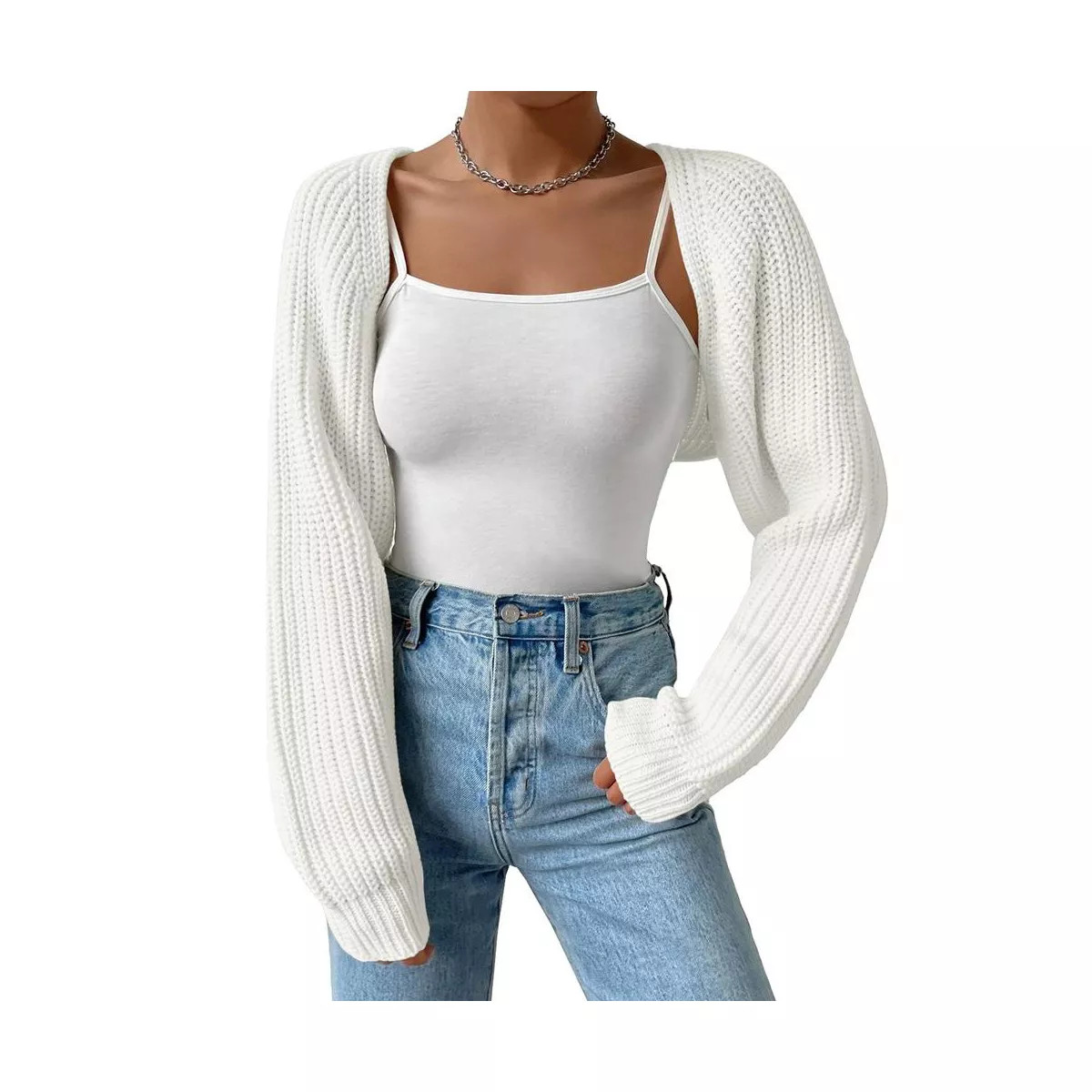 Womens Cardigan Long Sleeve Open Front Sweater Shrug Midweight Cozy Bolero for Winter Cable Knit ... | Target