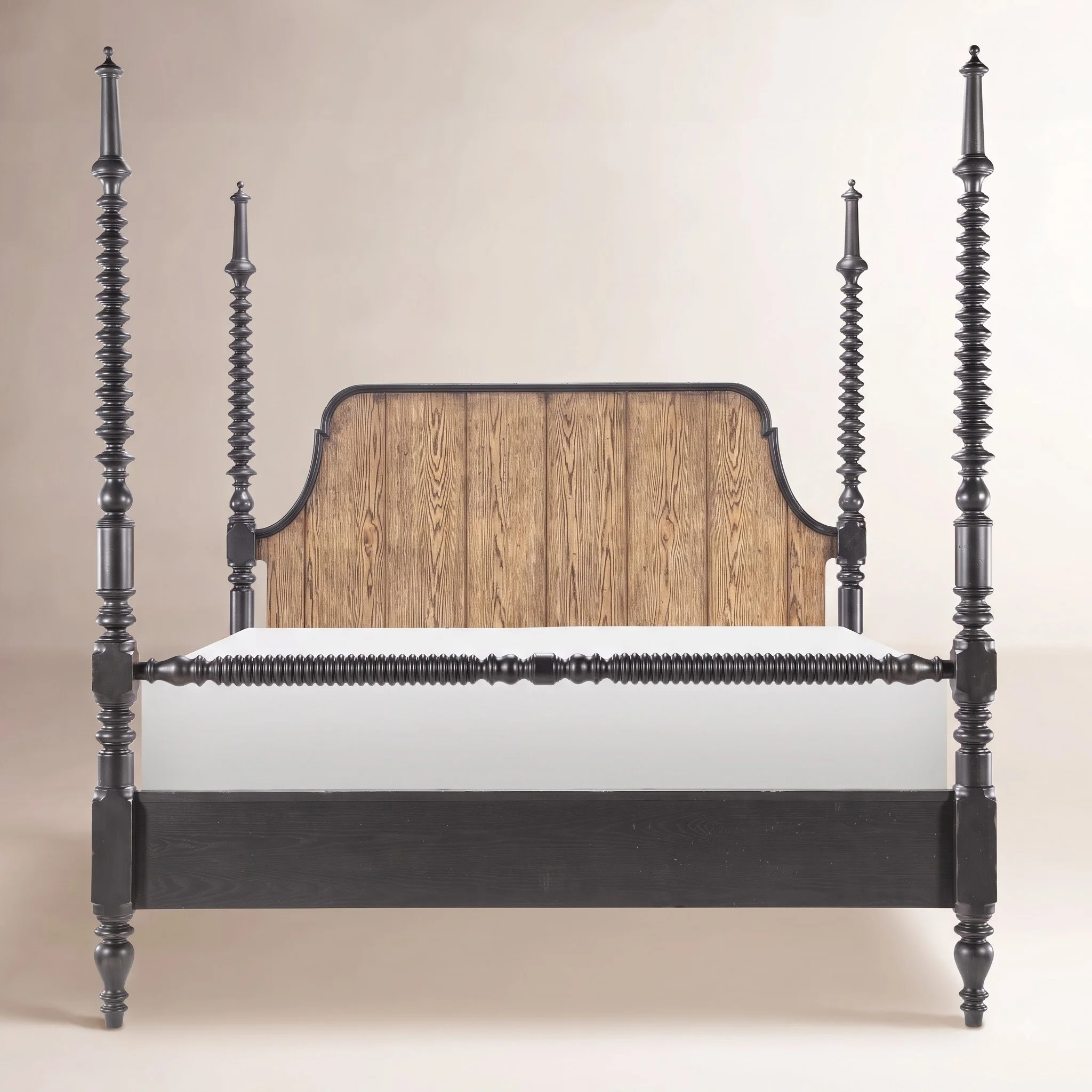 Country Living Vintage Market Spindle Oak Bed | Birch Lane