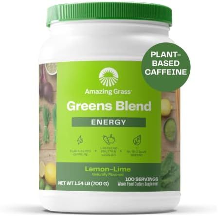 Amazing Grass Green Superfood Energy: Smoothie Mix, Super Greens Powder & Plant Based Caffeine wi... | Amazon (US)