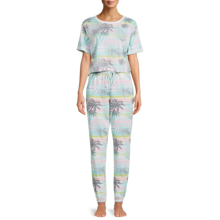 Peace, Love & Dreams Women's Sunwashed Beach Sleep PJ Set | Walmart (US)