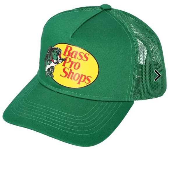 Bass Pro Shops Green Trucker Cap with Yellow Logo | Poshmark