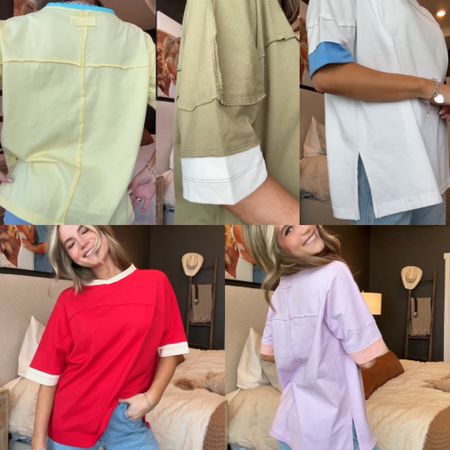 the perfect summer tee 💛🩵🩷💚 #amazonspringfashion #casualtshirt #affordablewomensclothing amazon spring fashion must have perfect summer casual oversized color block tshirt easy comfy outfit inspo affordable womens clothing 

#LTKstyletip #LTKfindsunder50 #LTKSeasonal