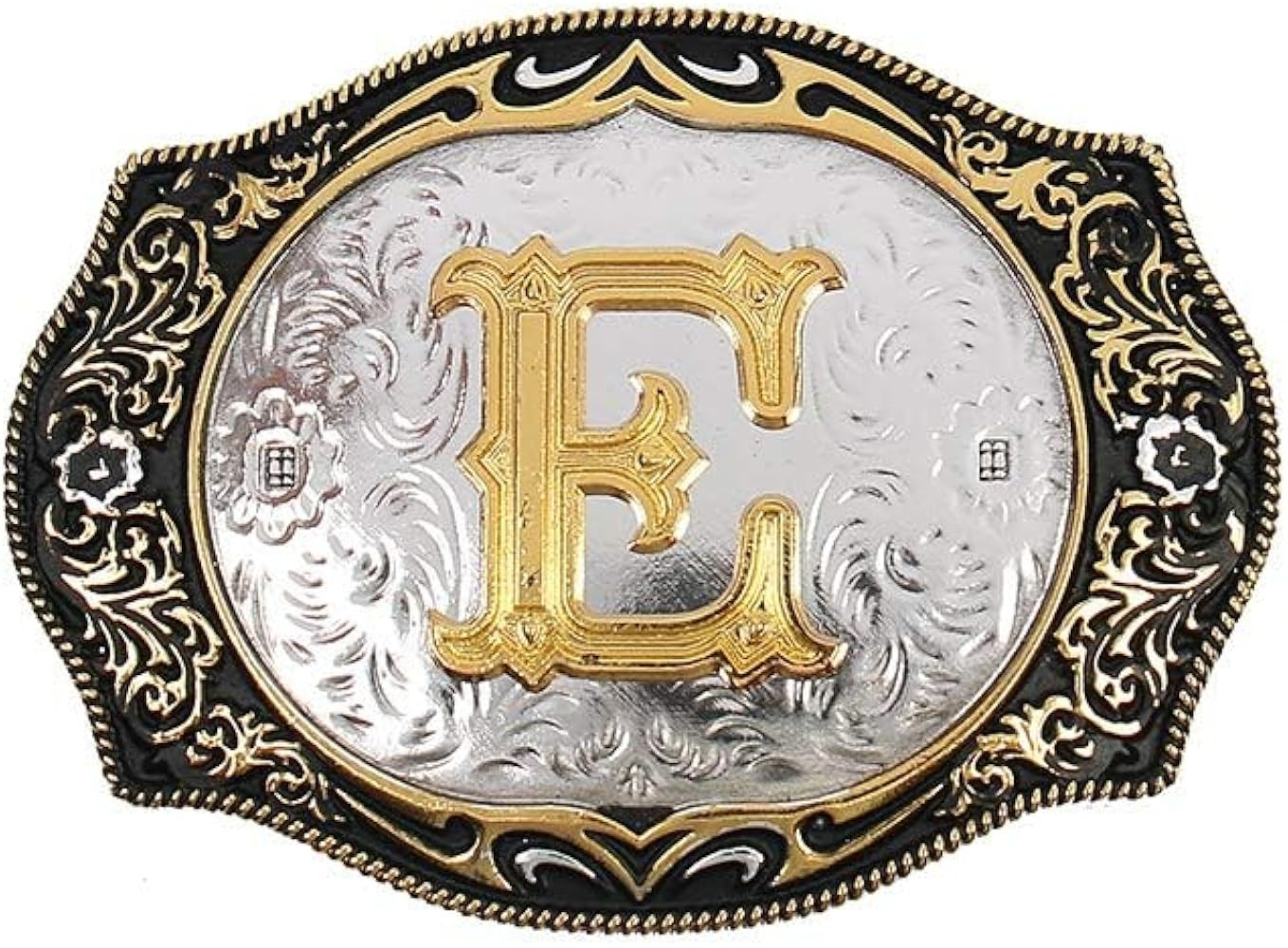 Western Belt Buckle Initial Letters ABCDMRJ to Z Cowboy Rodeo Small Gold Belt Buckles for Men Wom... | Amazon (US)