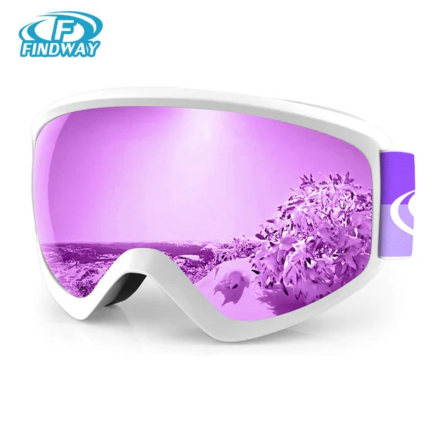 Findway-OTG Design Ski Goggles for Kids, Anti Fog, Proteção UV, Capacete de neve, Compatível c... | Aliexpress BR (BR)