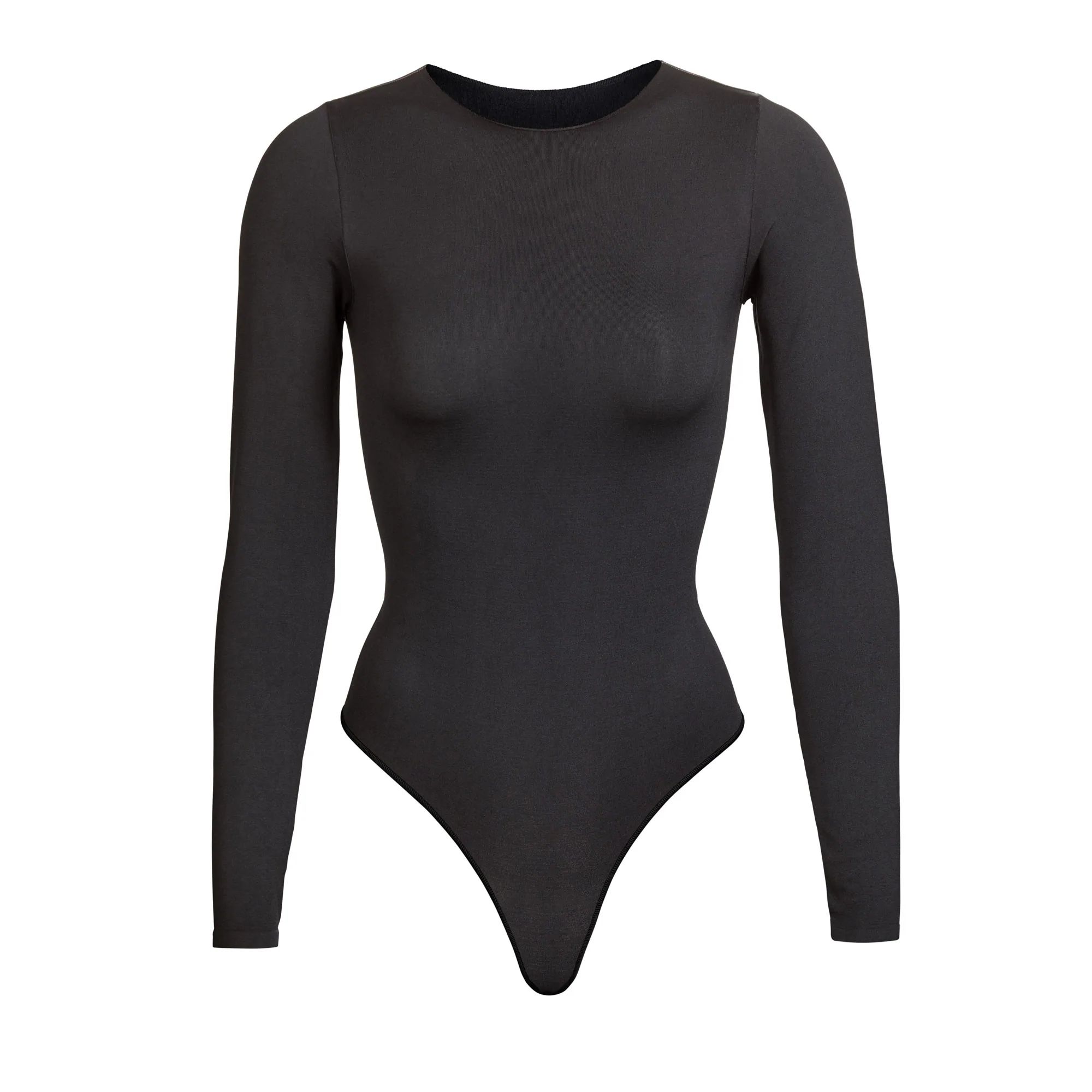 ESSENTIAL CREW NECK LONG SLEEVE BODYSUIT | SKIMS (US)