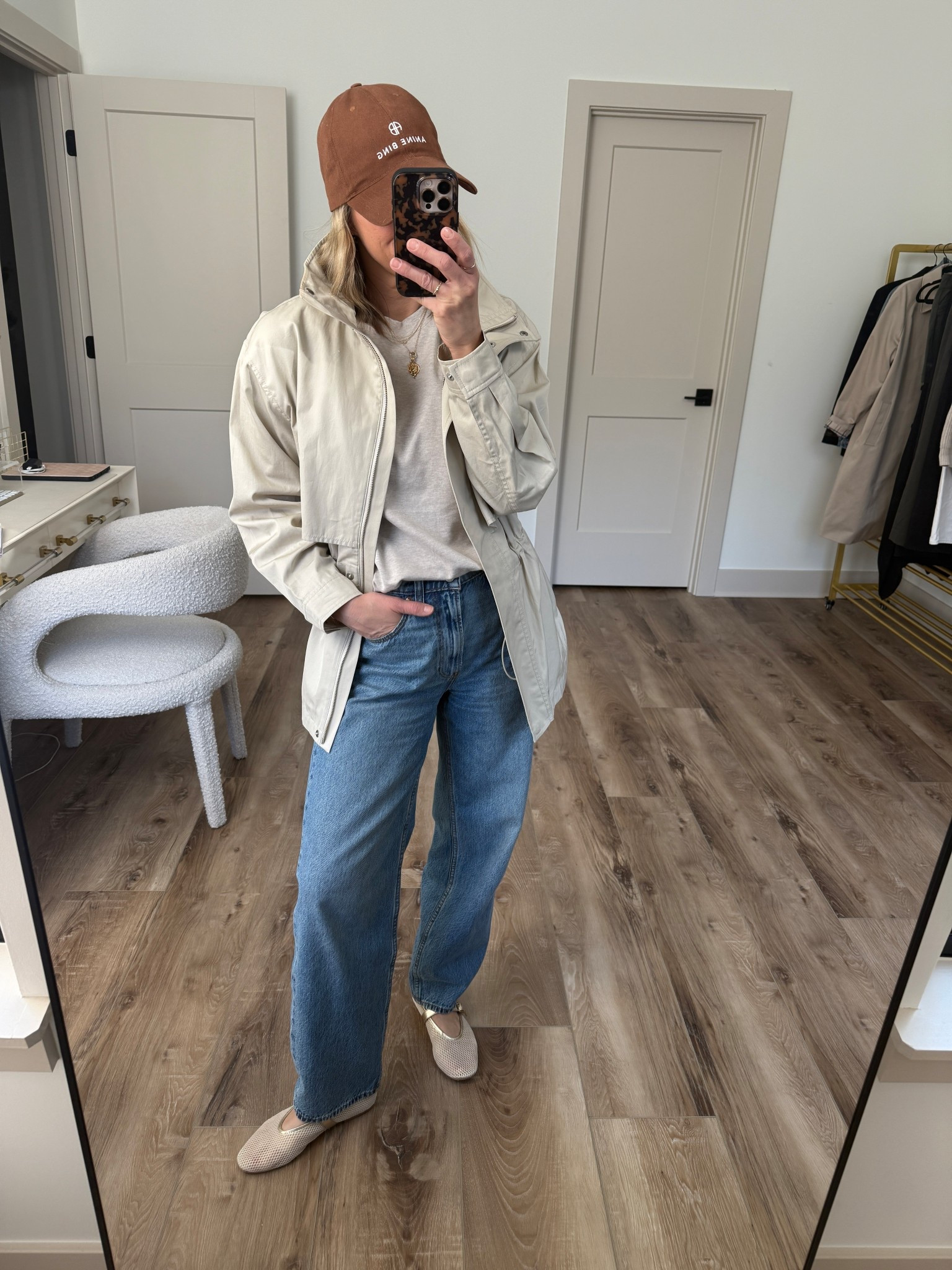 Wearing 25/regular jeans, XS tee, XS jacket, flats tts

#LTKOver40 #LTKgrwm #LTKootd