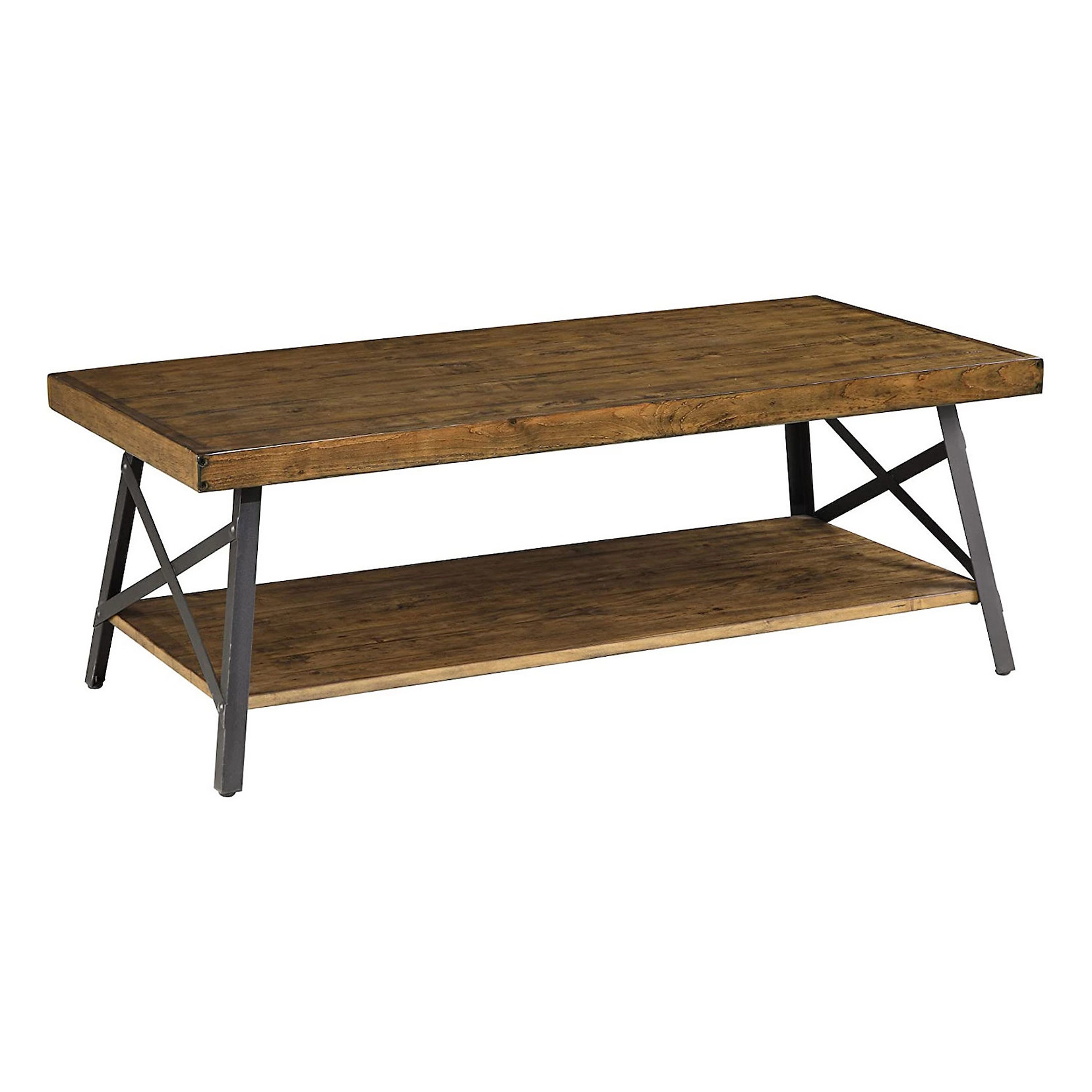 Emerald Home Chandler 48 Inch Long Rustic Open Storage Coffee Table, Pine Brown | Kohl's