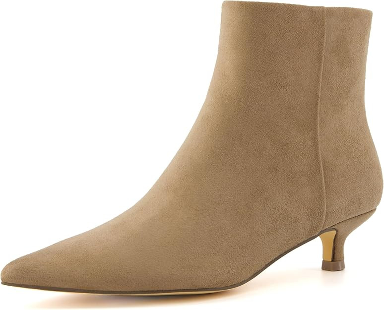 CUSHIONAIRE Women's Barbi Kitten Heel Bootie +Memory Foam, Wide Widths Available | Amazon (US)