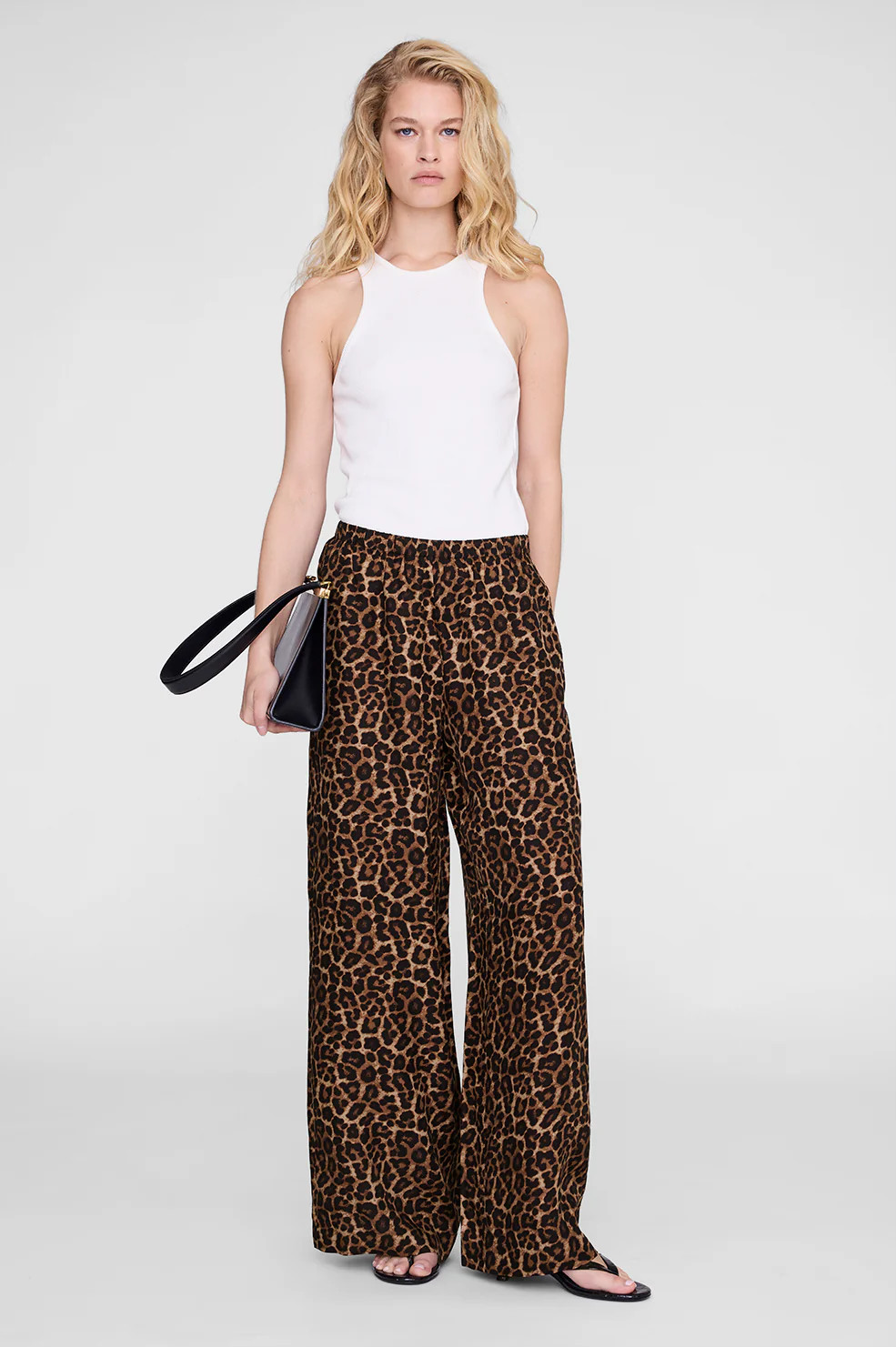 Roslyn Pant - Black And Brown Leopard | Anine Bing