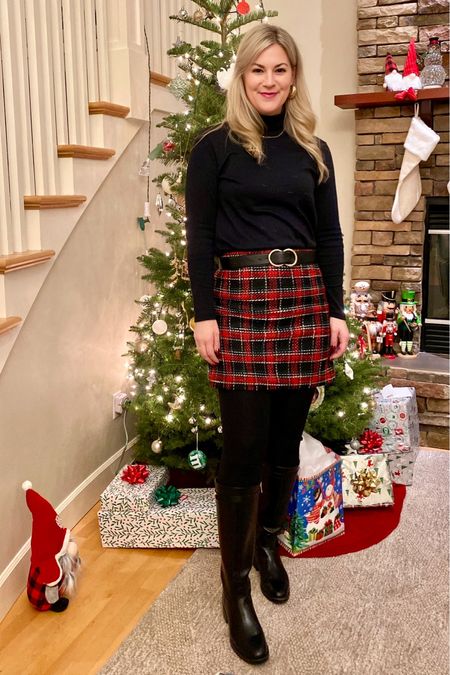 Holiday Style Plaid Skirt the Loft 

#LTKfindsunder100 #LTKstyletip #LTKHoliday