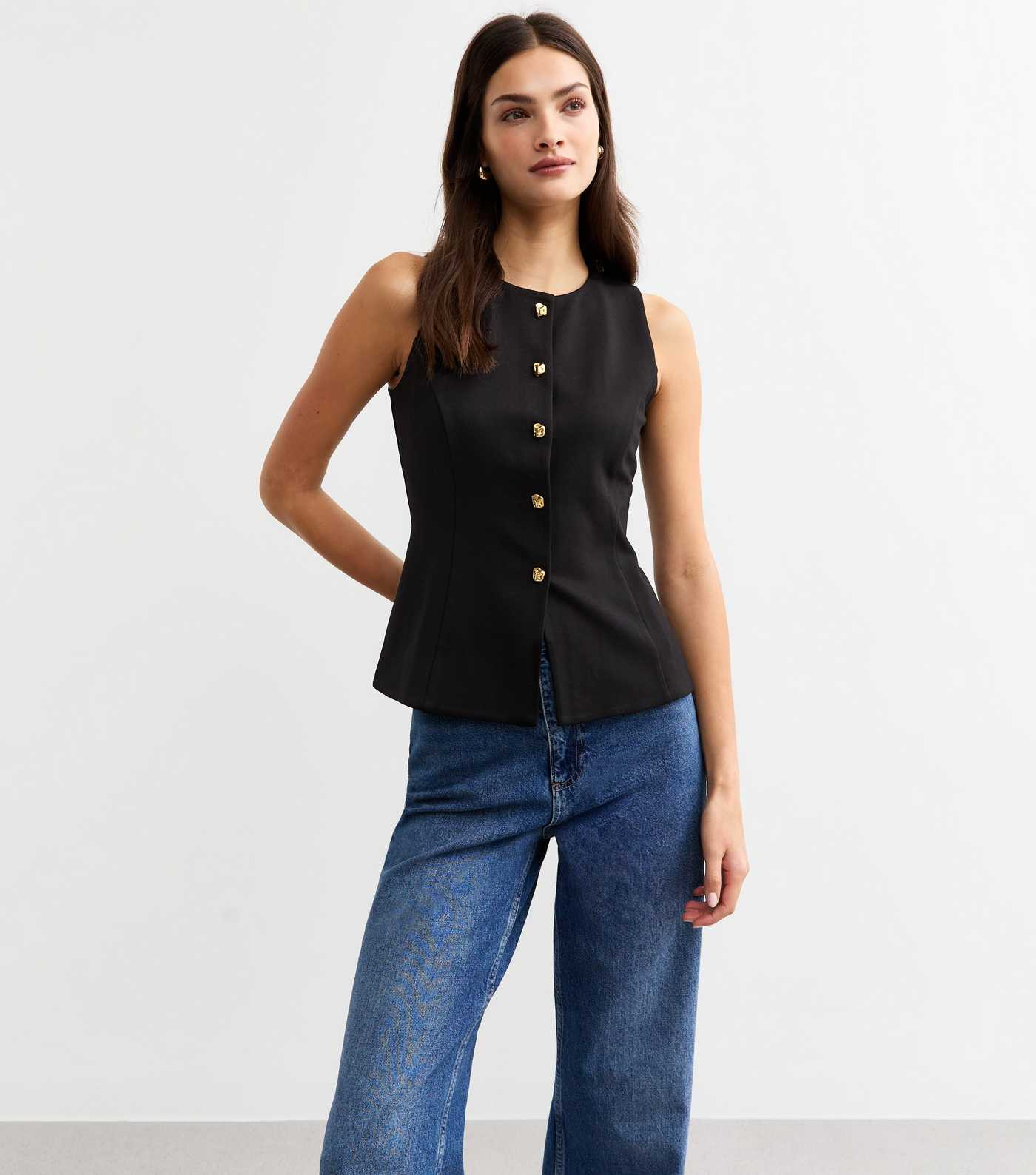 Black Crew Neck Waistcoat
						
						Add to Saved Items
						Remove from Saved Items | New Look (UK)
