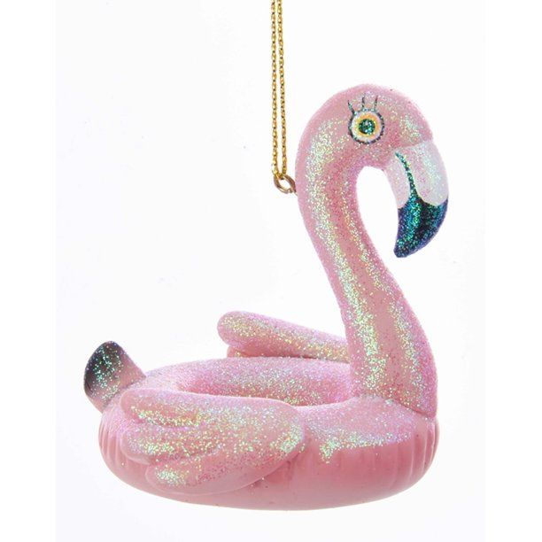 Kurt Adler Pink Flamingo Pool Float Shape Holiday Ornament - Walmart.com | Walmart (US)