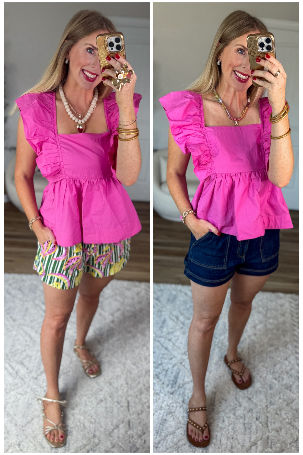 2 ways to wear this flutter sleeve top from Walmart!

#LTKootd #LTKmomlife