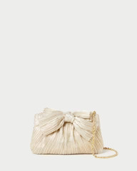 Rochelle Platinum Mini Bow Clutch | Loeffler Randall
