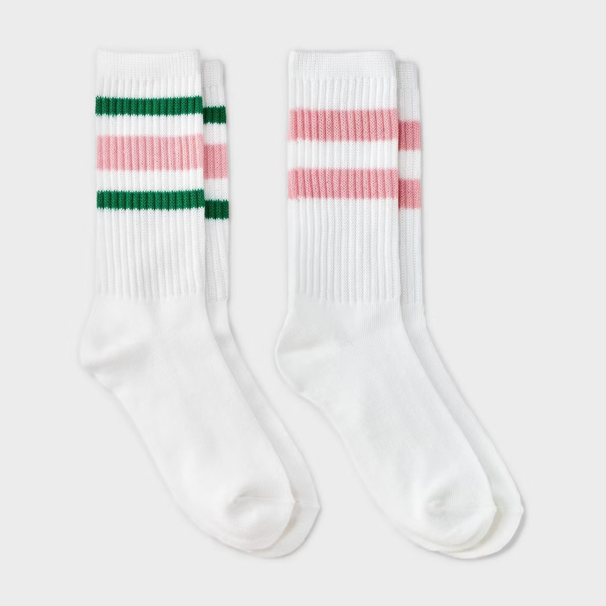 Girls' 2pk striped crew socks - art class™ | Target