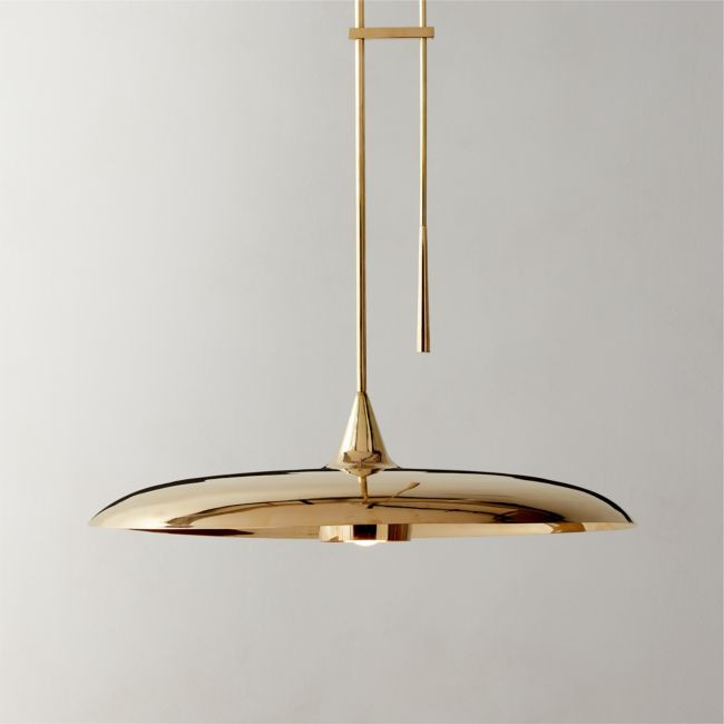 Brio Polished Brass Pendant Light | CB2