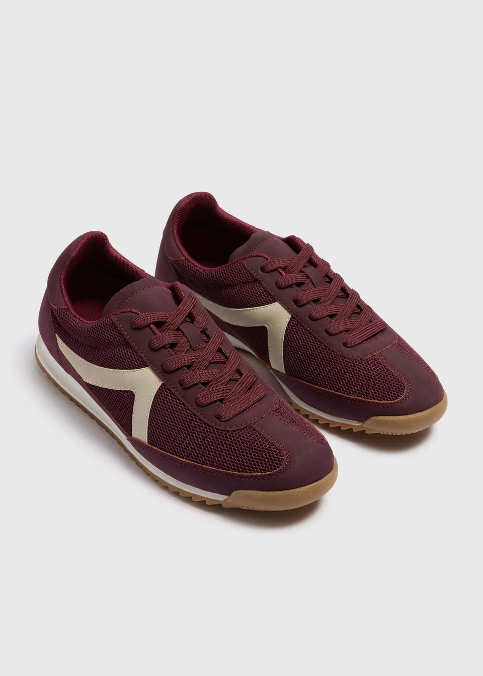 Burgundy Retro Trainers | Matalan (UK)