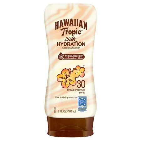 Hawaiian Tropic Silk Hydration Lotion Sunscreen Broad Spectrum SPF 30 - 6 fl oz | Walmart (US)