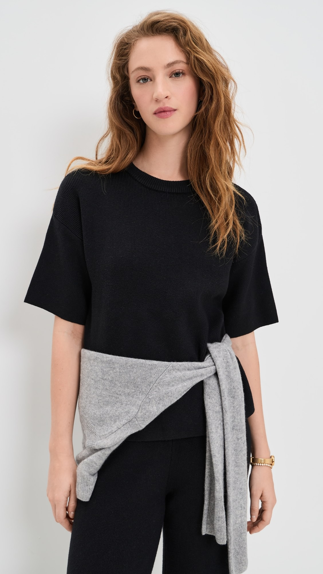 Collar Knit Half Sleeves Top | Shopbop
