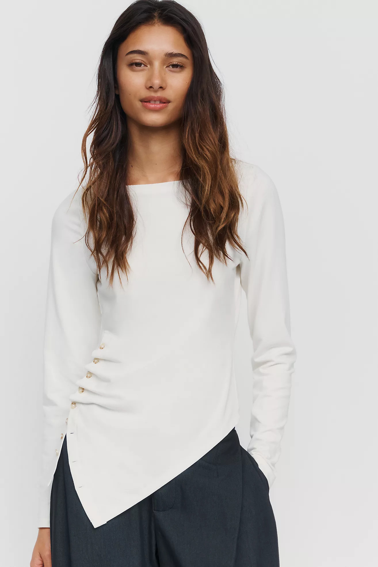 Cotton Modal Asymmetrical Top | Anthropologie (US)