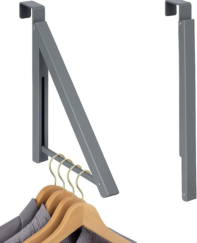 HOLDN’ STORAGE Over The Door Hanger - Single Foldable Rack Organizer for Hanging Clothes, Coats... | Amazon (US)