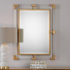 Uttermost Balkan Gold 28" x 37 3/4" Modern Luxe Wall Mirror | www.lampsplus.com | Lamps Plus