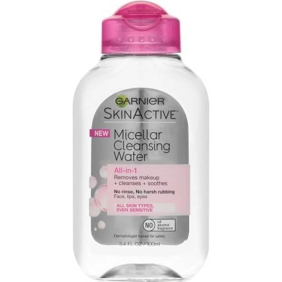 Garnier SkinActive Micellar Cleansing Water All-in-1 Cleanser & Makeup Remover, 3.4 Fl Oz | Walmart (US)