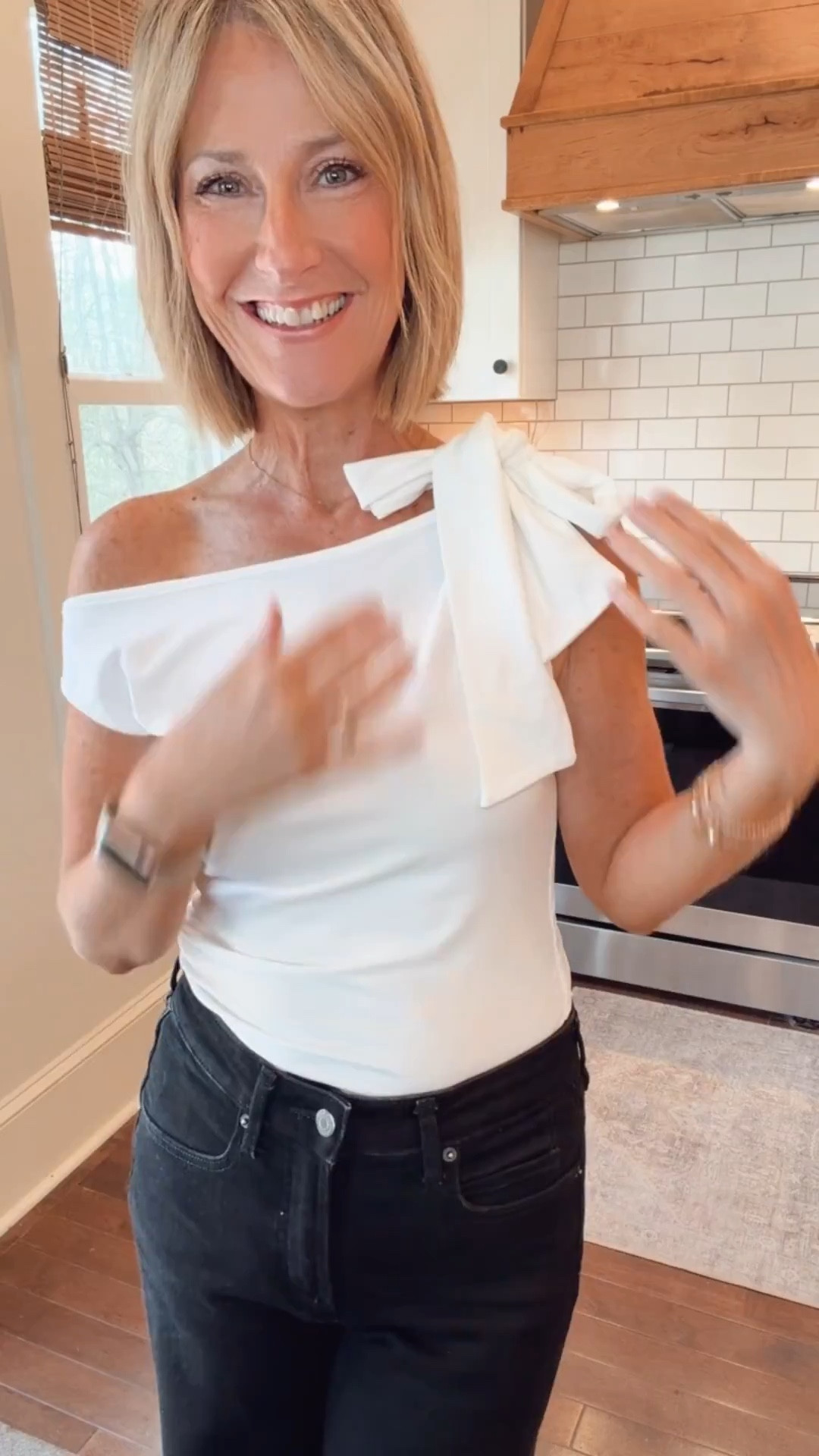 The cutest little detail 🎀 Perfect for date night or dressing up a simple look… you’re going to love this one! Comes in other colors.

#LTKPetite #LTKgrwm #LTKootd