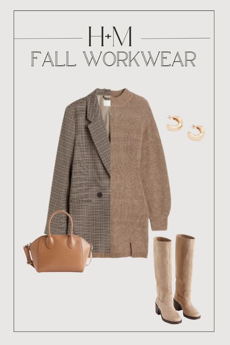 H&M fall workwear outfit Idea 
—
Fall Fashion, fall outfit, fall style, fall must haves, fall outfit inspiration, Fall outfit, fall, fall outfits, sweater, sweaters, jeans, fall outfit inspo, booties, boots, outerwear, fall fit, cozy outfit,  fall outfit ideas, office, working moms, post grad, office look, ootd, blazer