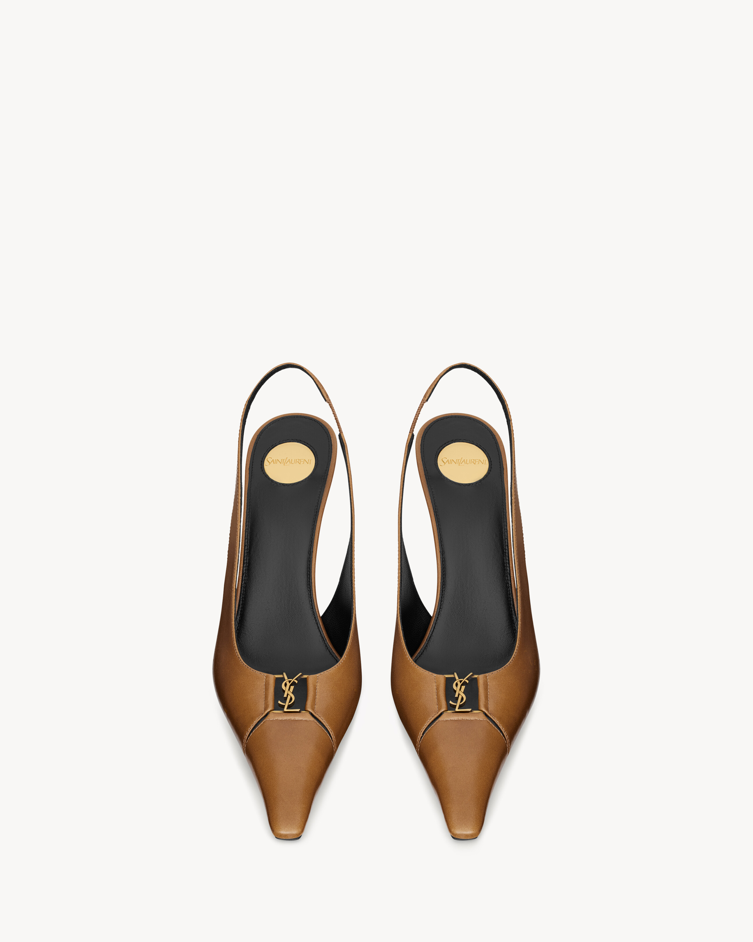 BABYLONE BRETEUIL slingback pumps in smooth leather | Saint Laurent Inc. (Global)