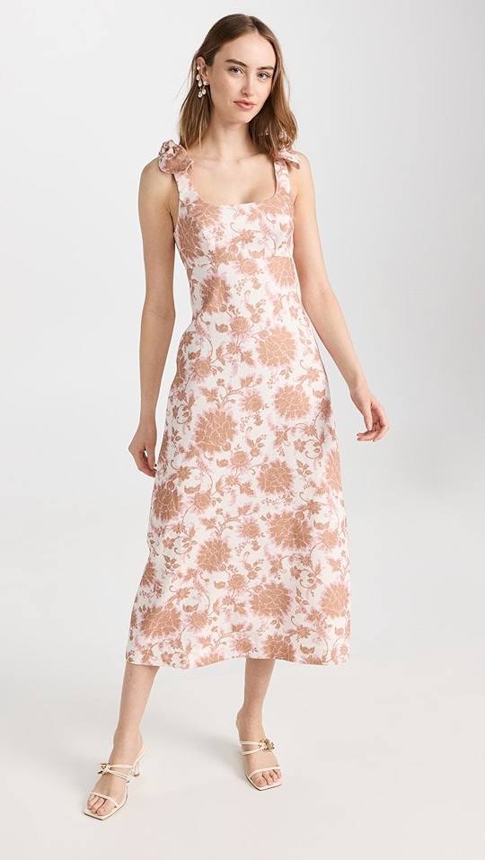 Zimmermann Tie Shoulder Midi Dress | SHOPBOP | Shopbop