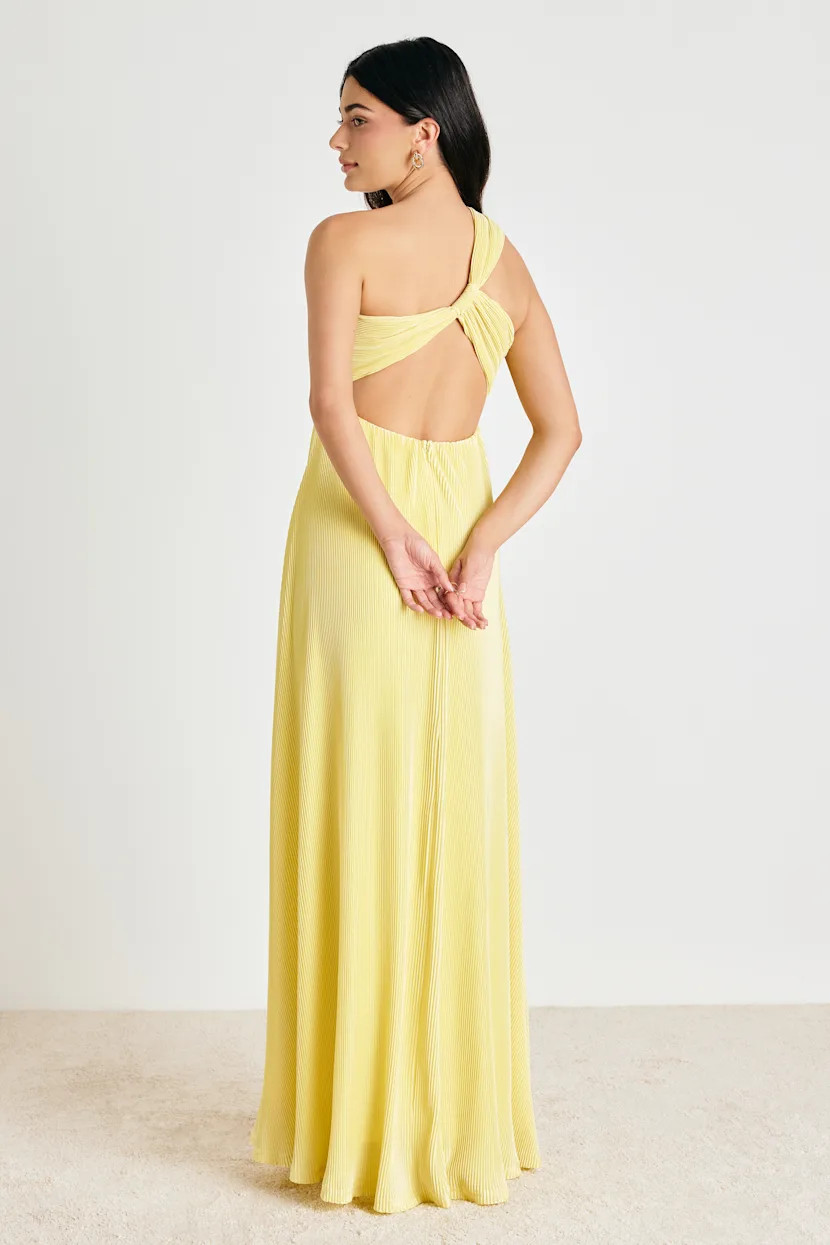 Georgianna Light Yellow Plisse Maxi Dress | Lulus