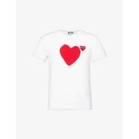 Heart-appliquéd cotton-jersey T-shirt | Selfridges