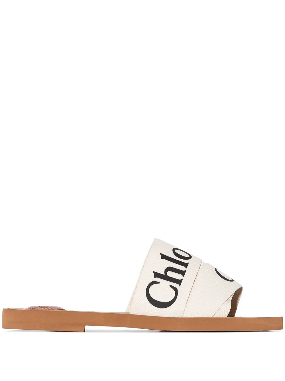 Chloé Woody Logo Strap Slides - Farfetch | Farfetch Global