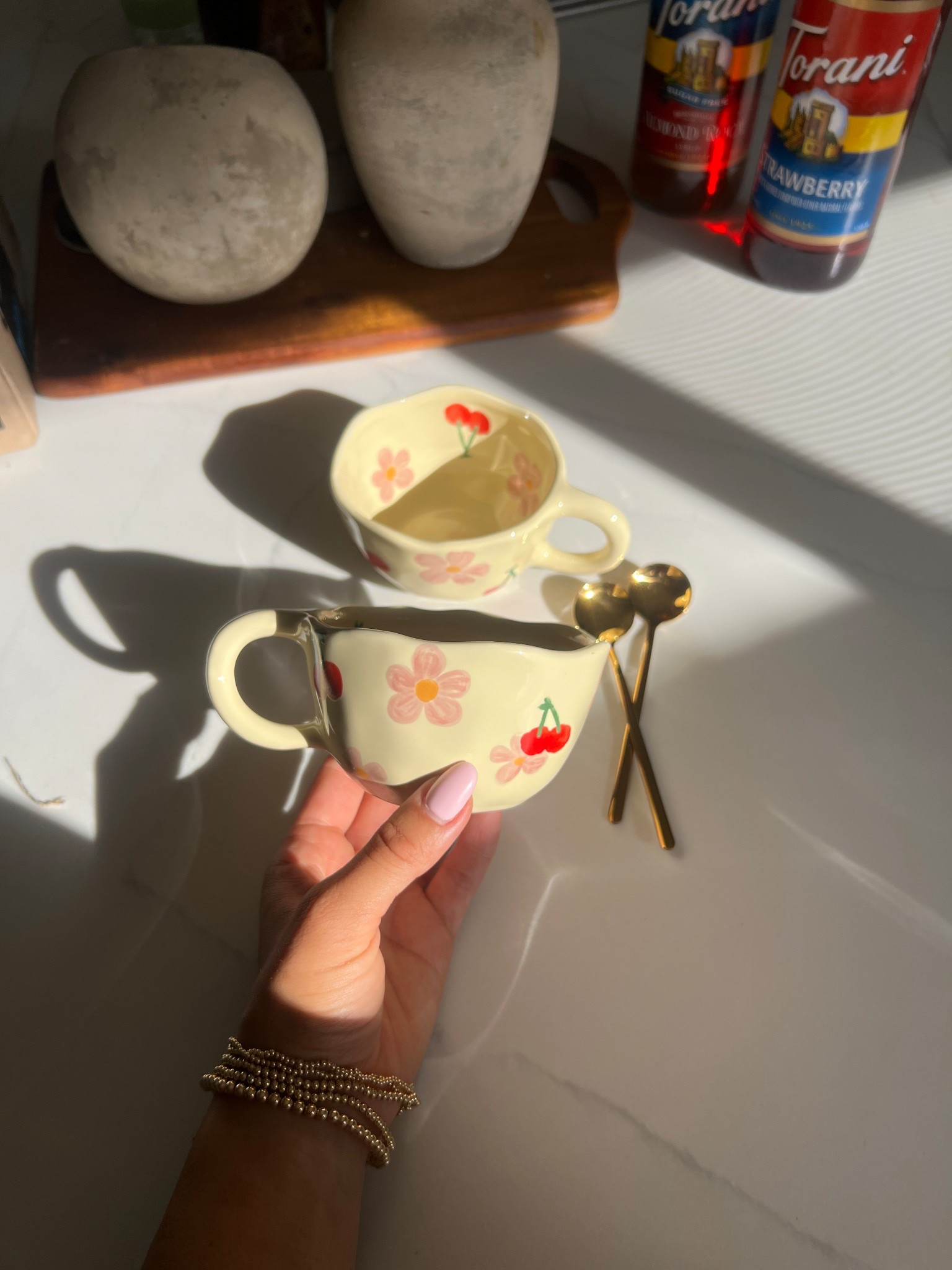 The cutest little ceramic coffee mugs for spring!!! Absolutely in loveeeee with these! They came with two gold espresso spoons as well

They’re big enough to hold a double shot latte

Coffee mugs, Amazon coffee finds, ceramic coffee cups, at home coffee recipe, at home coffee bar, coffee bar essentials 

#LTKHome #LTKFindsUnder50 #LTKSeasonal