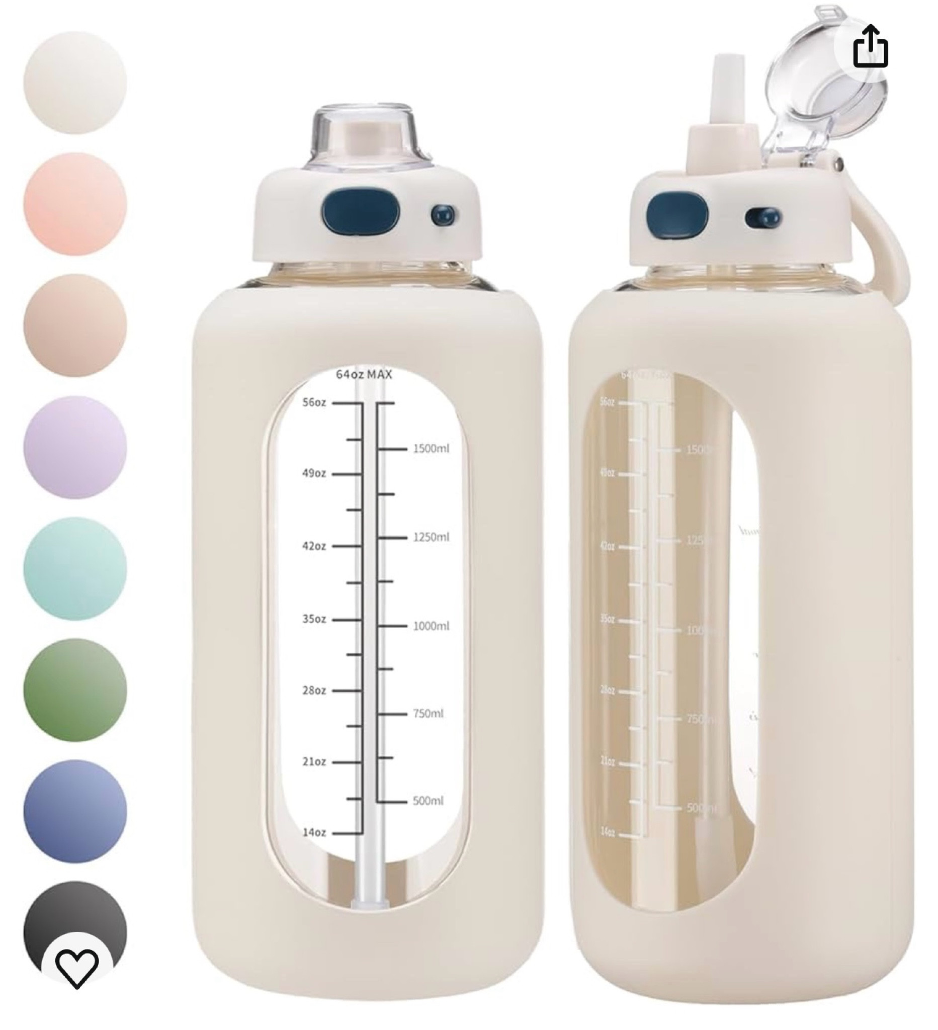 Need motivation to drink your daily water intake? 💦 

Shop this sleek glass MOTIVATIONAL water bottle with time markers to help keep you on track! 

*available in 3 sizes & 8 colors - all under $30

#LTKFitness #LTKTravel #LTKActive