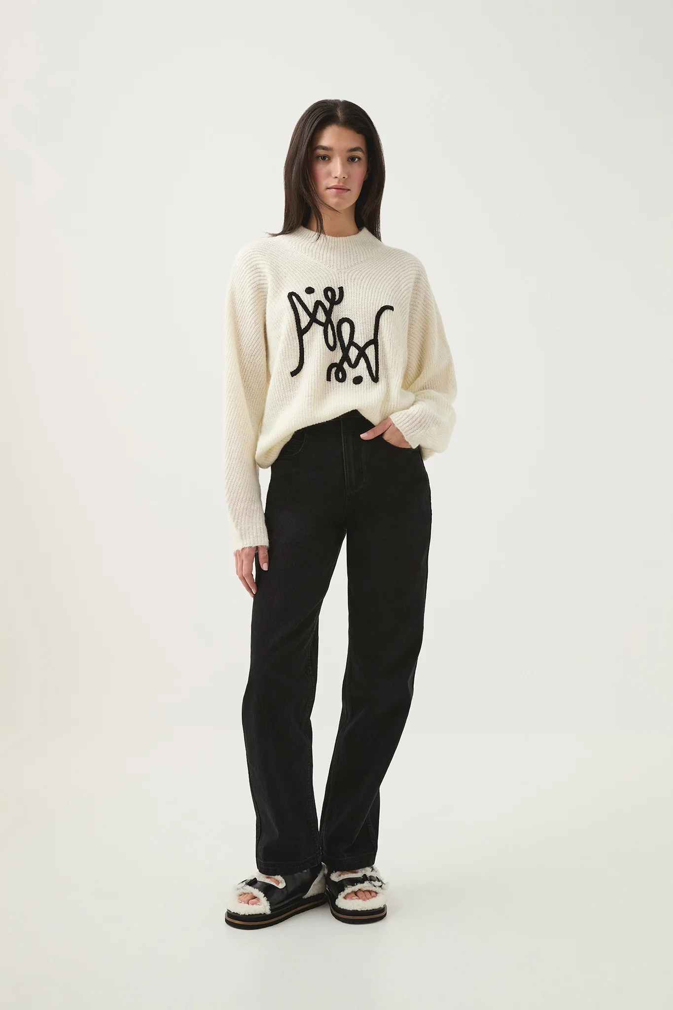 Emulate Braided Logo Knit | aje. (Australia and New Zealand)