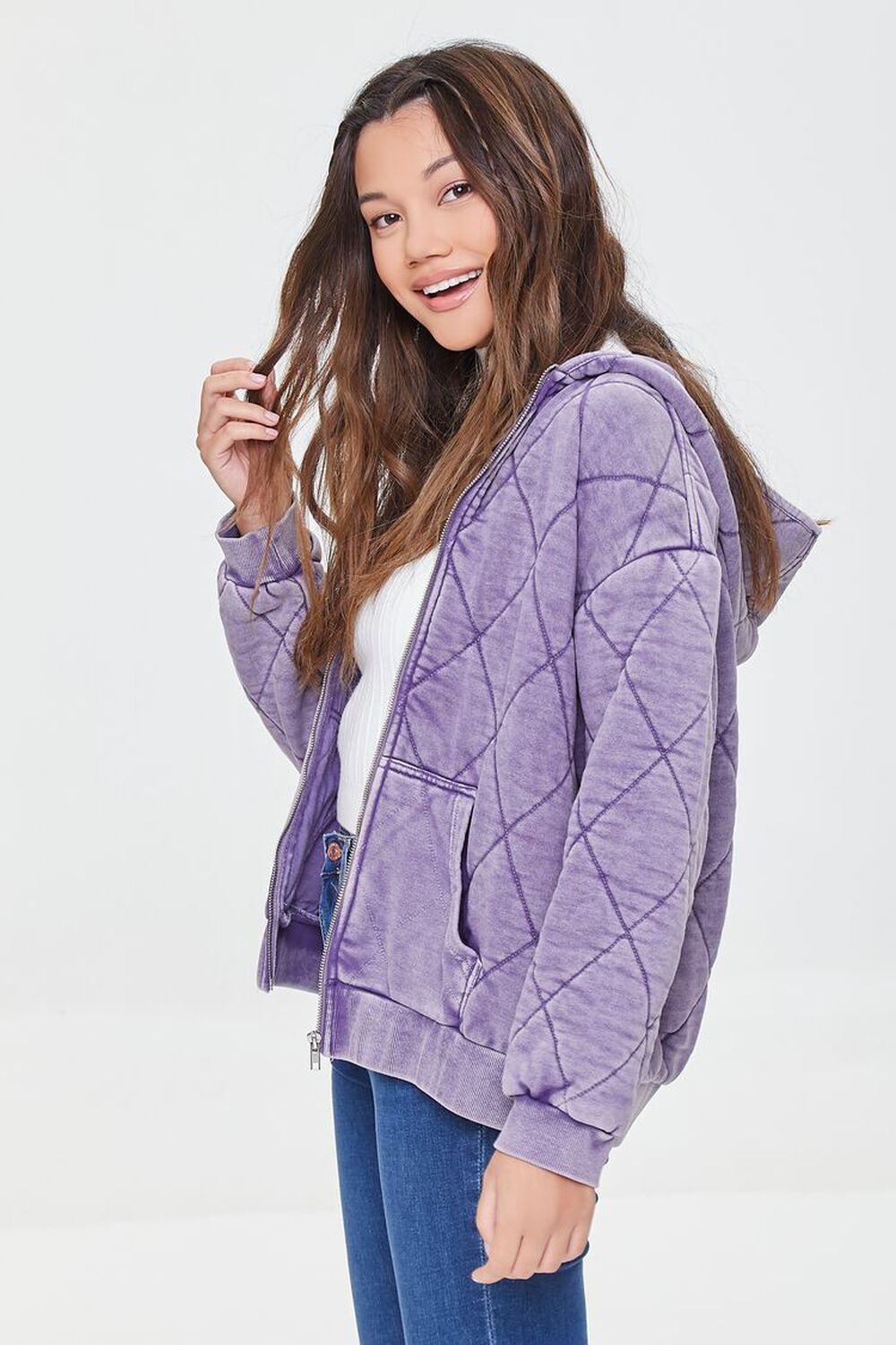 Quilted Zip-Up Hoodie | Forever 21 (US)