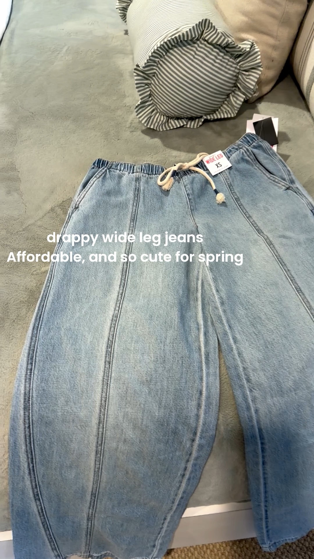 Drawstring wide leg pants/jeans! 

I’m so mad these are big on me because they are so cute and comfortable! A relaxed spring / summer vibe. So lightweight and drapey! 

Jeans | pants | Walmart | affordable | budget | spring outfits | summer outfits | casual outfits | relaxed outfits | sahm outfits 

#LTKootd #LTKMidsize #LTKSaleAlert