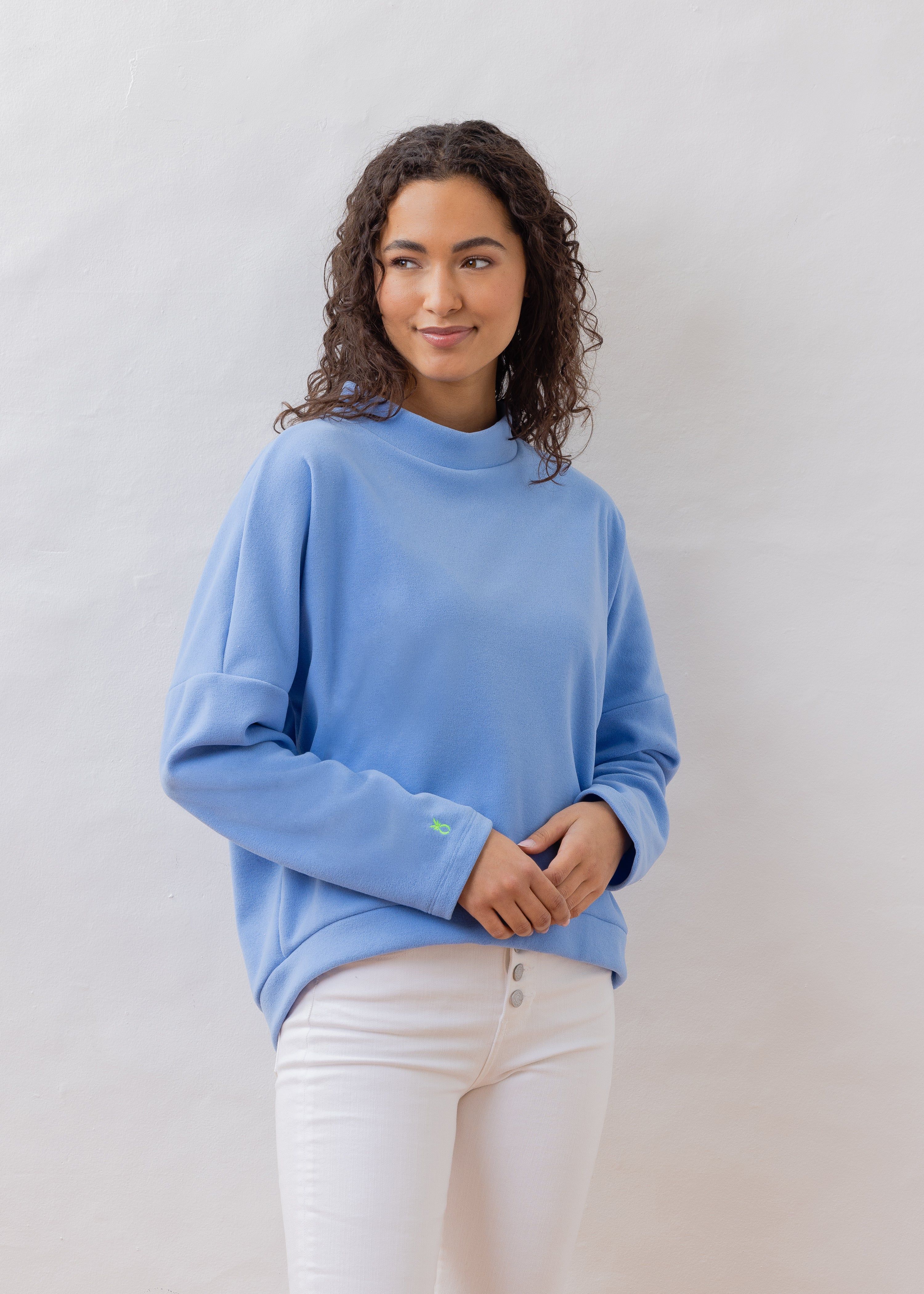 Binney Boatneck in Terry Fleece (Periwinkle) | Dudley Stephens