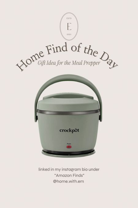 The Home Find of the Day today (aka the gift find of the day during the holiday season) is this mini crockpot that is the perfect gift idea for the person who brings a lunch for work!

#homewithem #giftideas #christmasgifts #christmasgift #christmasgiftideas #giftguide2022 #giftguides #giftsforhim #giftsforher

#LTKhome #LTKfamily #LTKGiftGuide