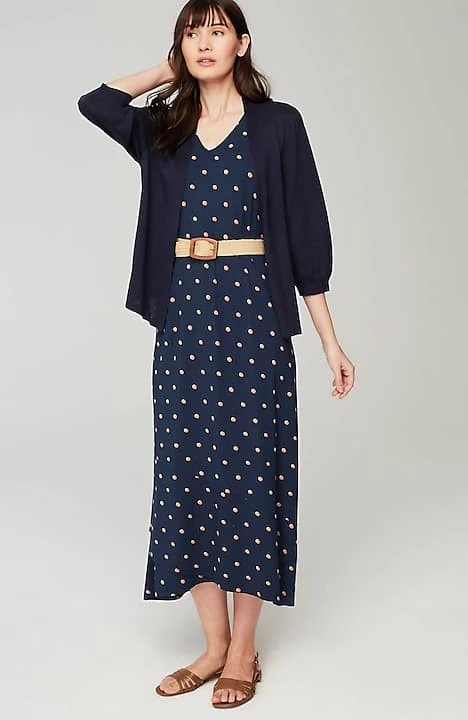 Flounced-Hem Midi Dress | J. Jill