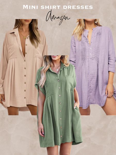 Mini shirt dresses from Amazon under $40.




Amazon Fashion, spring dress, summer dress, vacation outfits, vacation dresses 

#LTKSeasonal #LTKfindsunder50 #LTKtravel
