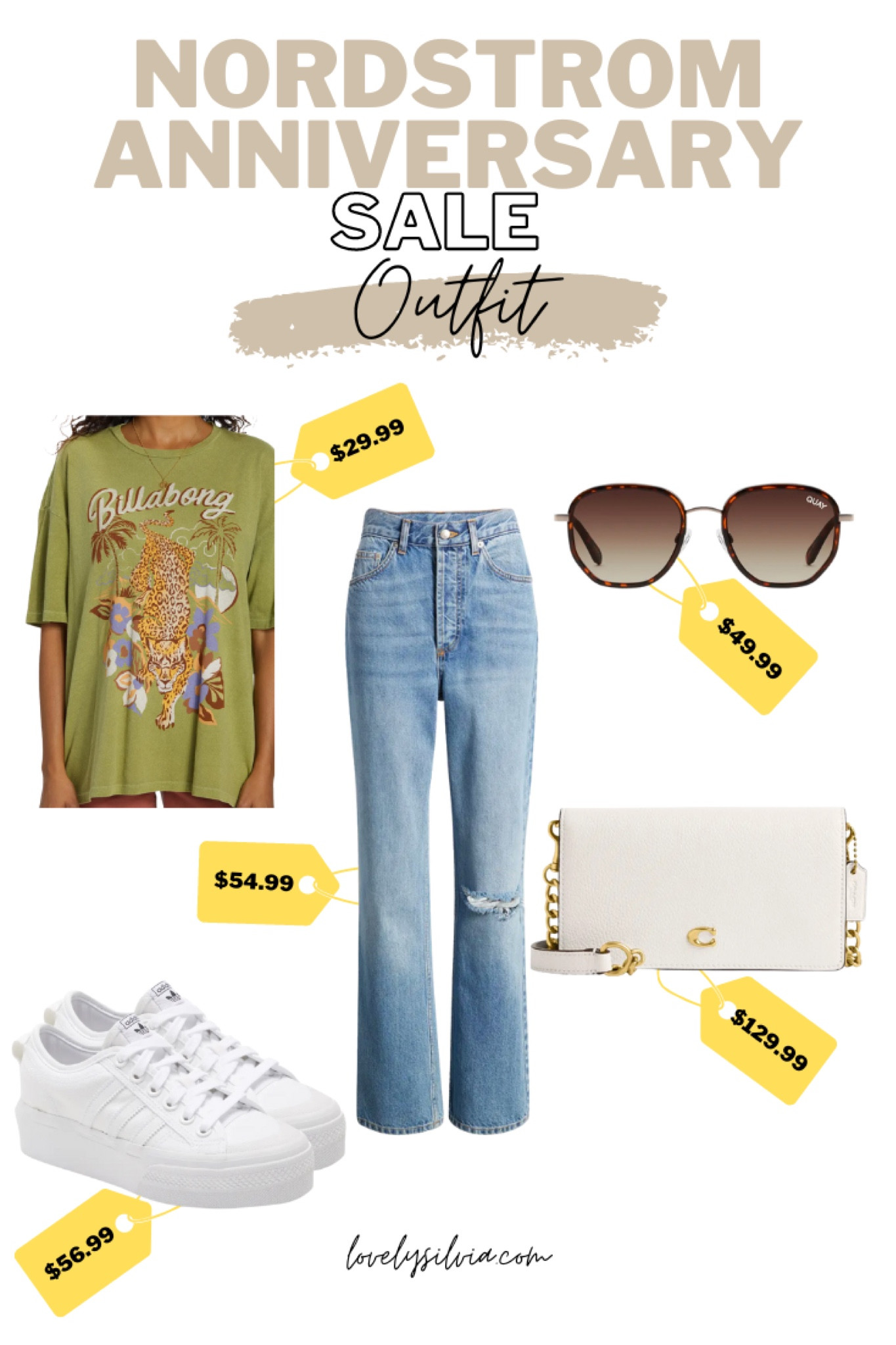 Nsale outfit idea!

Oversized tshirt, high waisted jeans, quay sunglasses, white purse, coach bag, white adidas sneakers, white sneakers, Nordstrom anniversary sale, Nordstrom sale

#LTKstyletip #LTKsalealert #LTKxNSale