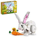LEGO Creator 3 in 1 White Rabbit Animal Toy Building Set, STEM Toy for Kids 8+, Transforms from B... | Amazon (US)