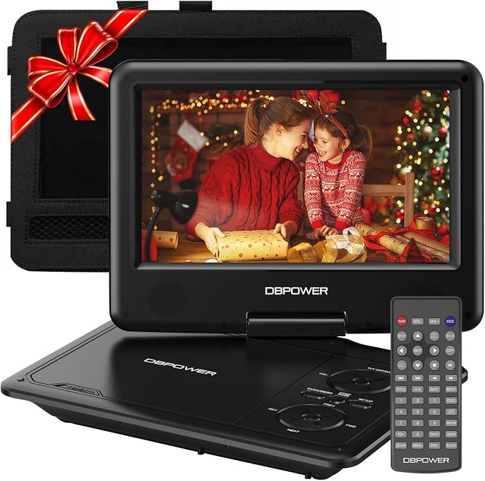 DBPOWER 11.5" Portable DVD Player, 5-Hour Built-in Rechargeable Battery, 9" Swivel Screen, Suppor... | Amazon (US)