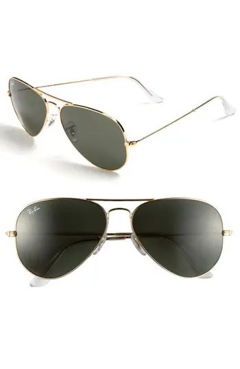 Women's Ray-Ban Standard Original 58Mm Aviator Sunglasses - Gold | Nordstrom