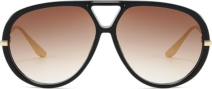 OSAGAMA Trendy Oversized Aviator Sunglasses for Women Men Luxury Vintage Shades Retro Metal Sungl... | Amazon (US)