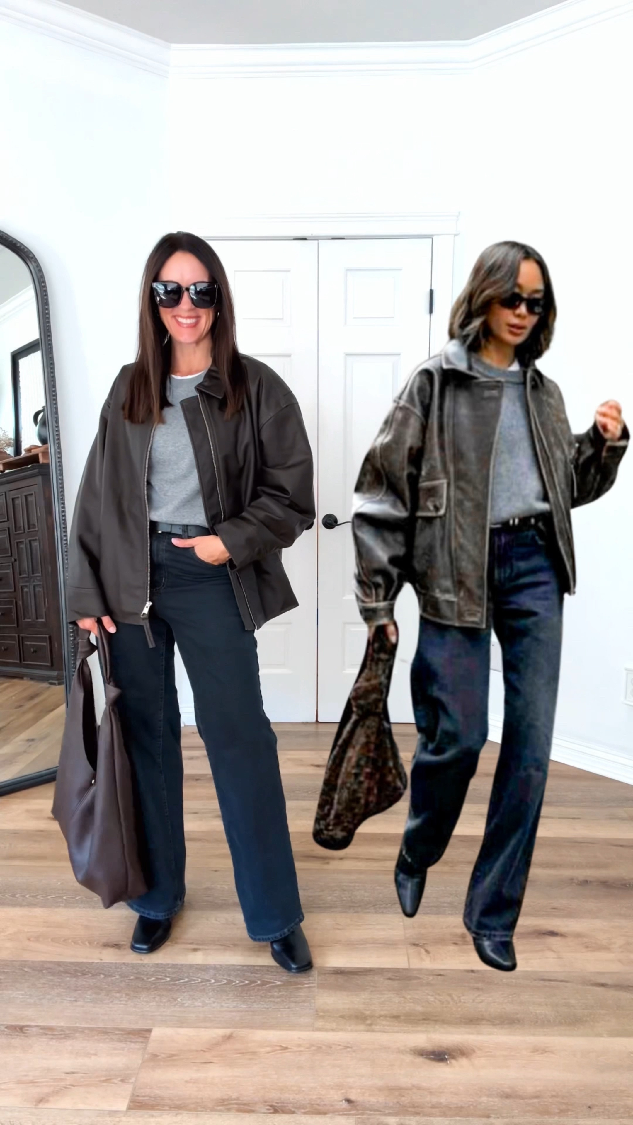 Recreating Pinterest looks with the super adorable faux-leather bomber jacket from Target!

Sizing:
Sweater-Quince, wearing small
Wide leg jeans-Target, wearing 6 (size up if in between)
Bomber jacket-Target, oversized. Wearing large but going to size down to medium. 
Boots-Marc Fisher, run TTS
Tank-Amazon, in medium 

casual outfit | elevated casual | fall outfit 



#LTKFindsUnder50 #LTKOver40